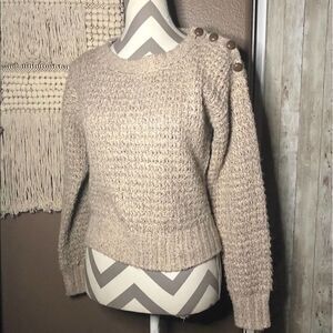 Trouve Tan Acrylic Sweater